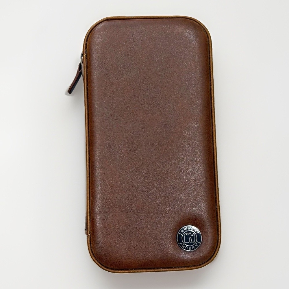 Tawbury Brown Watch Case Zippered Two Slots Travel Storage